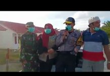 BKTM Desa Pangiang Dan Babinsa Lakukan Penyamapian Pencegahan Corona Virus