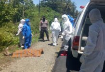 Sat Reskrim Olah Tkp Penemuan Mayat Dipinggir Jalan Trans Sulawesi Desa Karya Bersama.