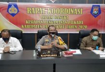 Kapolres Pasangkayu Pimpin Rakor Kesiapan Pengamanan Pilkada Di Pasangkayu.