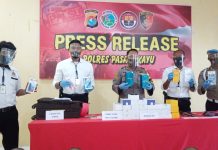 Polres Pasangkayu Release Pengungkapan Kasus Curat Kerugian 49 Unit HP.