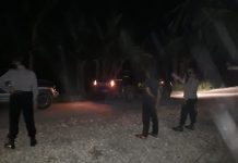 Personil Polres Pasangkayu Pam Kampanye Dialogis Paslon ABRI di Bukit Harapan.