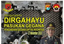 Kapolres Pasangkayu Beserta Staf & Jajaran Mengucapkan Dirgahayu Pasukan Gegana KE 46