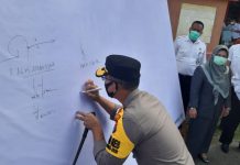 Kapolres Pasangkayu Hadiri Hakordia di kantor Bupati Pasangkayu.