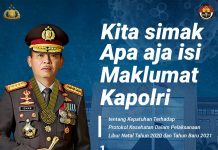 Maklumat Kapolri tentang Kepatuhan Terhadap Protokol Kesehatan Dalam Pelaksanaan Libur Natal Tahun 2020 dan Tahun Baru 2021