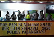 Kapolres Pasangkayu Dampingi Kabag Bin Ops Cek Kesiapsiagaan Personil Pos Pam Natal dan Tahun Baru.