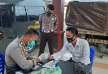 Urkes Polres Pasangkayu Test Rapid Personil Yang Telah Melaksanakan BKO Pam Bantuan Gempa Ke Mamuju