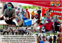 Polres Pasangkayu Melaksanakan Pengawalan & Pengamanan Vaksinasi di Kantor Dinas Kesehatan dan UPT Puskesmas Se Kabupaten Pasangkayu
