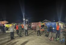 Personel TNI, Polri dan Instansi Terkait wujudkan Sitkamtibmas Kondusif Dengan Melaksanakan Patroli Malam