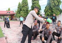 Penjemputan Bintara Remaja, Polres Pasangkayu Laksanakan Tradisi