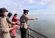 Polres Pasangkayu Gelar Upacara Tabur Bunga di Laut Jelang HUT Bhayangkara