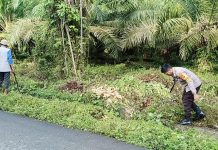Ciptakan Lingkungan Bersih dan Sehat Bhabinkamtibmas Kerja Bakti Bersama Warga Binaannya