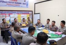 Tim WasOps Itwasda Polda Sulbar Cek Posko Operasi Patuh Marano 2023 Di Polres Pasangkayu