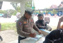 Satgas Gakkum Operasi Zebra Marano Polres Pasangkayu Gelar Razia Kendaraan di Tapal Batas Benggaulu.