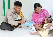 Tekan angka Stunting di Desa binaan Bhabinkamtibmas Polsek Bambalamotu, Sambang dan Pantau Posyandu.