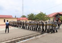 Siap Amankan Pemilu Serentak 2024, Polres Pasangkayu Gelar Latihan Simulasi Sispam Kota,