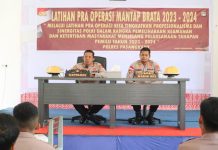 Kapolres Pasangkayu Pimpin Latihan Pra Operasi Mantap Brata Pengamanan Pemilu Tahun 2024
