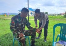 Sie Dokkes Polres Pasangkayu Cek Kesehatan Personel Di Pos PAM dan Pos Terpadu Operasi Lilin Marano 2023