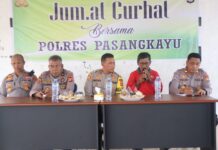 Jumat Curhat Polres Pasangkayu: Himbau Antisipasi Penyebaran Hoaks Jelang Pemilu 2024.