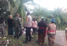 Wujud Toleransi, Bhabinkamtibmas Polsek Pasangkayu Hadiri Upacara Ngaben Warga Binaannya