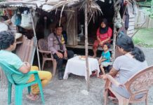 Bhabinkamtibmas Polsek Bambalamotu Gencar Lakukan Himbauan Pemilu Damai kepada Warga Binaannya