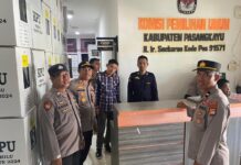 Patroli dan Monitoring Kantor KPU, Bawaslu, Upaya Polsek Pasangkayu Jaga Keamanan Pemilu 2024