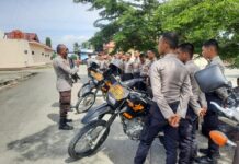 Dalam Rangka Kesiapsiagaan Pemilu 2024, Sat Samapta Polres Pasangkayu Laksanakan Latihan Raimas