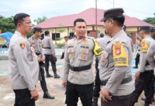 Kapolres Pasangkayu Cek Kesiapan Personel Pengamanan TPS Pemilu 2024