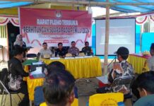 Polsek Pasangkayu Menghadiri Rapat Pleno Terbuka Rekapitulasi Hasil Penghitungan Suara Di PPK Kec. Pedongga