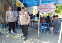 Pleno Rekapitulasi Pemilu 2024 oleh PPK Belum Usai, Polres Pasangkayu Perketat Pengamanan.