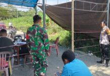 Tak Kenal Rasa Lelah, TNI-Polri Bersinergi Jaga Ketat Pleno Rekapitulasi Suara Pemilu Tingkat PPK Se-Kecamatan Pasangkayu.