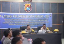 Polres Pasangkayu Gelar Latihan Pra Operasi Antik Marano 2024, Kapolres : Meminta Anggotanya Laksanakan Tugas Dengan Maksimal