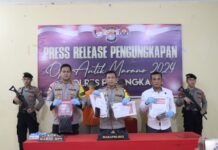 Polres Pasangkayu Tangkap 4 Tersangka Saat Operasi Antik Marano-2024.