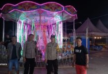 Polsek Pasangkayu Laksanakan Pengamanan Pasar Malam Di Alun-alun Kota Pasangkayu