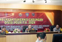 Kapolda Sulbar Beserta Para Pejabat Utamanya Ikuti Rakernis yang Dipimpin Langsung Kapolri