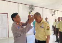 Mewakili Dir Binmas Polda Sulbar, Kasat Binmas Polres Pasangkayu Pimpin Upacara Penutupan Pendidikan Dan Pelatihan Satpam
