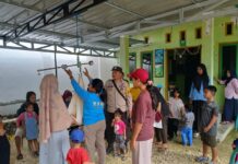 Cegah Stunting Sejak Dini, Bhabinkamtibmas Polsek Baras Lakukan Pendampingan Di Posyandu