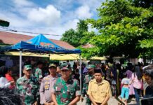 Kapolsek Pasangkayu Hadiri Giat Pasar Murah Kodim 1427/Pasangkayu
