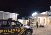Ciptakan situasi yang kondusif bulan ramadhan, Polsek Sarudu Rutin Laksanakan Patroli Malam Hari