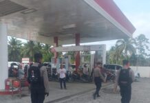 Menjamin Ketertiban Selama Bulan Ramadhan, Sat Samapta Polres Pasangkayu Laksanakan Patroli Ke SPBU