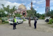 Personel Pos Terpadu Bundaran Smart Ops Ketupat Marano 2024 Laksanakan Patroli Dialogis