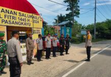 Apel Pagi Personel Pos PAM Salukaili Ops Ketupat Marano 2024 Polsek Baras