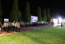Polres Pasangkayu Gelar Apel Kesiapan Personel dalam Rangka Pengaman Malam Takbiran Idul Fitri 1445 H.