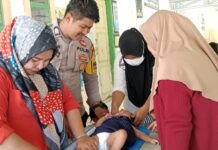 Yanmas, Bhabinkambitmas Polsek Baras Lakukan Pendampingan Giat Posyandu