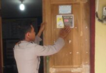 Bhabinkamtibmas Polsek Sarudu Gelar Sosialisasi Layanan Kepolisian Call Center 110