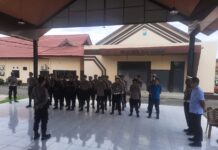 Polres Pasangkayu Lakukan Pengecekan Pasukan Persiapan PAM Dalam Rangka Hari Buruh,