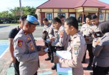 Sie Propam Polres Pasangkayu Laksanakan Gaktiblin Terhadap Personil