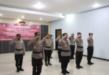 Polres Pasangkayu Mengikuti Upacara Pemuliaan Nilai-nilai Tri Brata Dalam Rangka Peringatan ke-78 Hari Bhayangkara Tahun 2024 Secara Virtual