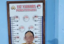 E Tak Berkutik Saat ditemukan 1 Gram Sabu mIliknya Oleh Sat Resnarkoba Polres Pasangkayu.