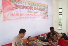 Polres Pasangkayu Gelar Donor Darah dalam rangka Hari Bhayangkara Ke-78