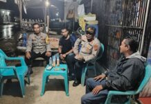 Kapolsek Sarudu Pimpin Patroli Blue Light, Imbau Masyarakat Jaga Kamtibmas